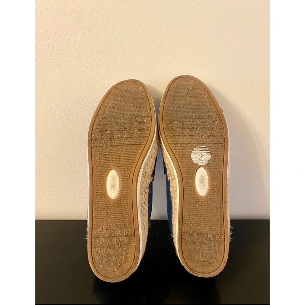 Anne‎ Klein Joy Denim Zipper Espadrille Shoes